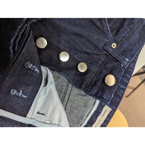 Asos Womens Jeans Sz 4Wide leg,Button fly,Dark Navy see Meas - Picture 7 of 9